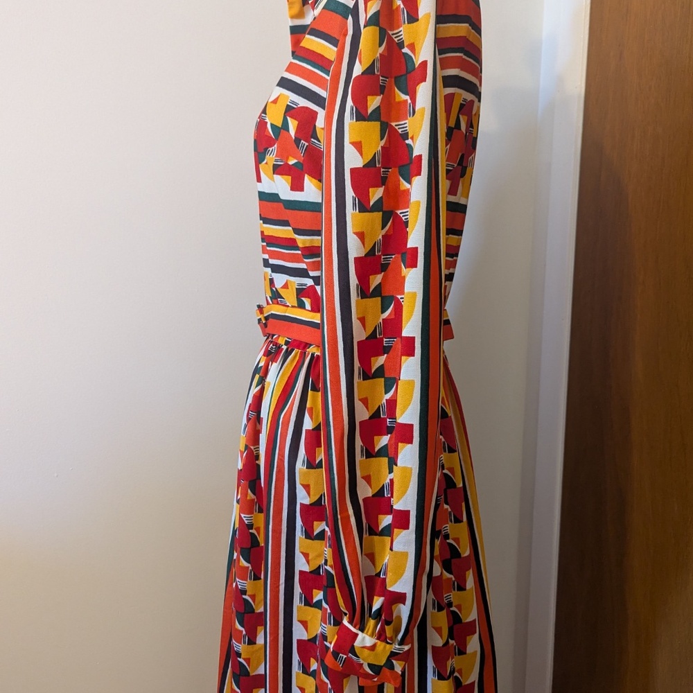 70's Colourful long sleeve dress - Picture 7 of 14